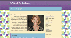 Desktop Screenshot of deweerdpsychotherapy.com