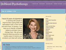 Tablet Screenshot of deweerdpsychotherapy.com